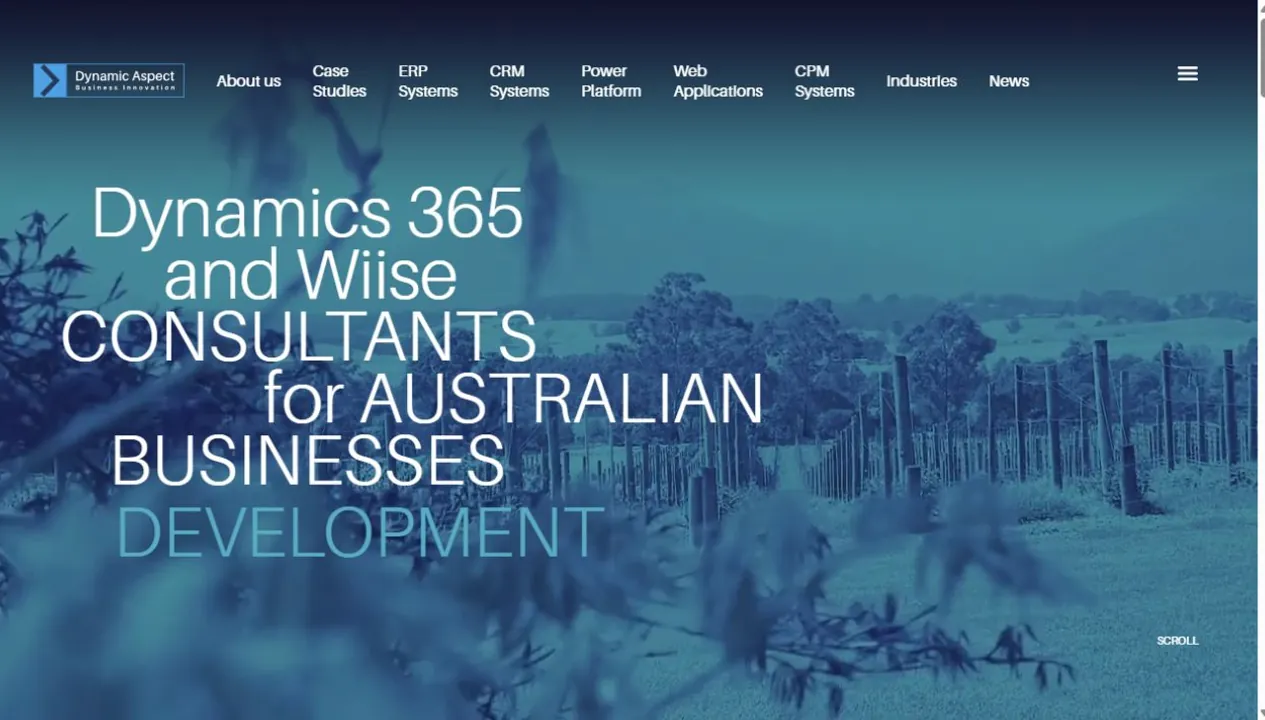 Главная страница австралийского интегратора Microsoft Dynamics 365 и Wiise